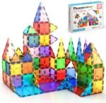 PicassoTiles 100 Piece Set 100pcs Magnet Building Tiles Clear Magnetic 3D Blocks Construction Playboards, Creativity Beyond Imagination, Inspirational, Recreational, Educational Conventional - Image 2
