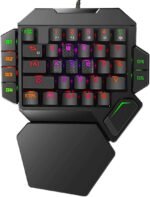 RGB One Handed Mechanical Gaming Keyboard,Colorful Backlit,Wrist Rest Support,Professional USB Wired Single Hand Mechanical Keyboard for Game - Image 2