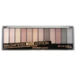 Rimmel London Magnif'Eyes Eyeshadow Palette, 12 Shades, Blendable Formula, Versatile, 001, Nude, 0.5oz - Image 2