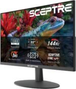 Sceptre New 22-inch Gaming Monitor up to 144Hz HDMI DisplayPort Build-in Speakers, Machine Black 2026 (E225W-FW144 Series) - Image 2