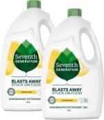 Seventh Generation Dishwasher Detergent Gel Lemon Scent 2 pack for sparkling dishes dishwasher soap 70 oz - Image 2