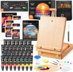 Shuttle Art Acrylic Painting Set, 59 Pack Professional Painting Supplies with Wood Tabletop Easel, 30 Colors Acrylic Paint, Canvas, Brushes, Palette, Complete Painting Kit for Kids, Adults, Artists - Image 2