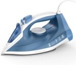 Steam Iron for Clothes Fast Heating, 1200W Iron with Non-Stick Ceramic Soleplate, Self-Cleaning, Burst of Steam, Spray Mist, 7.03oz Water Tank Ironing Clothes for Home, Blue - Image 2