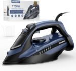 Steam Iron for Clothes Fast Heating, 1700W Iron Precision with Thermostat Dial, Ceramic Soleplate, Auto shutoff, Burst Steam, Self-Cleaning, 15.21oz Water Tank Ironing Clothes for Home, Blue - Image 2