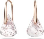 Swarovski Lunar drop earrings, Pink, Rose gold-tone finish - Image 2