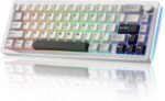 YUNZII AL66 Wireless Mechanical Keyboard,Full Aluminum CNC,65% Knob Control,Bluetooth/2.4G/Wired,Hot Swappable Pre-lubed Switches,Gasket Mounted RGB for Win/Mac(Milk Switch, Silver) - Image 2