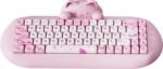 YUNZII C68 Wireless Mechanical Keyboard,65% Layout,Hot Swap,Triple Mode BT5.0/2.4G/Wired, RGB Backlit NKRO,Cute Cat Silicone Ergonomic Design for Win/Mac (Pink, Milk Switch) - Image 2