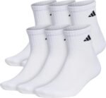 adidas Men's Ankle Socks, Athletic Cushioned Quarter Fit, 6-Pack, Durable, Comfortable, Cooling, with Compression - Image 2