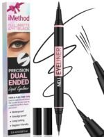 iMethod Liquid Eyeliner - Waterproof Eyeliner 2-in-1 Dual-Ended Eye Liner with Precise Brush-Tip and Thick Tip, Black Liquid Liner Pen, Matte Finish, Long Lasting, Smudge-proof, Transfer-proof - Image 2