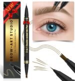 iMethod Microblading Eyebrow Pencil - Brow Pencil 2-in-1 Dual-Ended Eyebrow Pen with 3-Prong Micro-Fork-Tip Applicator and Precise Brush-Tip Create Natural-Looking Brows, Stay on All Day, Light Brown - Image 2