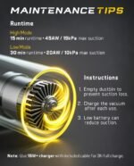 Fanttik Slim V10 APEX Cordless Car Vacuum, 4-in-1 Portable Mini Handheld Vac, 19kPa Suction Power, Upgraded Smart Digital Display, 2 Suction Modes for Small Jobs, Car, Office Desk, Keyboards (Black) - Image 5