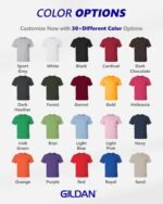 Gildan Custom T-Shirts – Personalized Crewneck Unisex Tee with Text, Logo, Image – Customized Shirt for Men Women Adult - Image 4