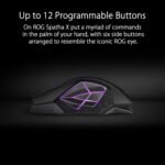 ASUS ROG Spatha X Wireless Gaming Mouse – MMO/MOBA Design, 12 Programmable Buttons, Right-Handed, 168g, Dual-Mode (Wired/2.4GHz), 19K DPI, up to 67Hr Battery, Magnetic Charging Dock, PC/Mac Support - Image 4