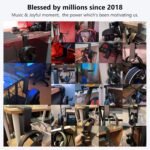 Rotating Headphone Stand - EURPMASK PC Gaming Headset Stand, Adjustable Clamp-on Headphone Holder, Headphone Hanger Hook Under Desk with 360 Degree Swivel&Cable Clip Organizer - Black, 2 Pack - Image 8