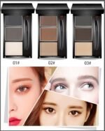 Eyebrow Powder Makeup Kit-3 Colors Eye Brow Powder Palette Long-Lasting Waterproof, Dark/light Brown Brow Filler, Fill & Sculpt Full Eyebrows for Women, With Mirror, Brow Brush & Razor-Set 02 - Image 5