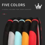 Luxury Suede Steering Wheel Cover for Cars, Soft Leather Padded Wheels Cover for Sedan, SUV, Auto Interior Accessories, Thin Car Handle Cover, Universal Fit,Anti Slip, 14-15in, Orange - Image 5