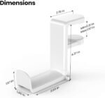 EURPMASK PC Gaming Headset Stand - Adjustable Clamp-on Headphone Holder, 360 Degree Swivel & Cable Clip Organizer - White - Image 8