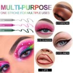 Colorful Eyeliner Pen Set, 15Colors Eye Shadow Pencil, Pearl Eyeliner Kit Metallic Glitter Colored Eye liner for Women Eye&Lip Liner Professional Waterproof Eye Makeup - Image 8