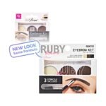Ruby Kisses Go Brow Eyebrow Kit, Dual Shade Powder & Wax, Includes 3 Stencils, Perfect for Shaping & Defining, Natural Brow Look, Ideal for Sparse Brows - Image 3