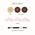 Ruby Kisses Go Brow Eyebrow Kit, Dual Shade Powder & Wax, Includes 3 Stencils, Perfect for Shaping & Defining, Natural Brow Look, Ideal for Sparse Brows - Image 5