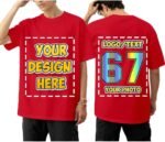 Custom T Shirts for Men Personalized Cotton Tee with Your Design/Text/Logo - Front & Back Print Unisex Funny Graphic T-Shirt - Image 2