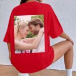 Custom T Shirts for Men Personalized Cotton Tee with Your Design/Text/Logo - Front & Back Print Unisex Funny Graphic T-Shirt - Image 4