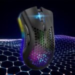 VEGCOO Wireless Gaming Mouse, C23 Silent Click Wireless Rechargeable Mouse with Colorful LED Lights and 3 Level DPI 400mah Lithium Battery for Laptop and Computer (Black) - Image 6