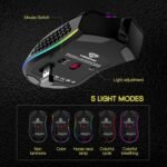 VEGCOO Wireless Gaming Mouse, C23 Silent Click Wireless Rechargeable Mouse with Colorful LED Lights and 3 Level DPI 400mah Lithium Battery for Laptop and Computer (Black) - Image 7