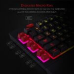 Redragon K512 Shiva RGB Backlit Membrane Gaming Keyboard with Multimedia Keys, Linear Mechanical-Feel Switch, 6 Extra On-Board Macro Keys, Dedicated Media Control, Detachable Wrist Rest - Image 3