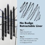 e.l.f. No Budge Retractable Eyeliner, Creamy, Ultra-Pigmented & Waterproof, Creates Bold & Defined Lines, Vegan & Cruelty-Free, Coffee - Image 4