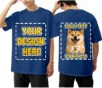 Custom T Shirts for Men Personalized Cotton Tee with Your Design/Text/Logo - Front & Back Print Unisex Funny Graphic T-Shirt - Image 2