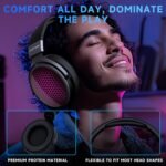 2.4GHz Wireless Gaming Headset for PS5/PS4/PC/Switch - Bluetooth 5.3 Headphones with 7.1 Surround Sound, Noise-Canceling Mic, 30+Hr Battery & Support Playing While Charging - Black - Image 7