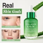 Aloe & Collagen Serum For Face - Dermatologist Tested, Anti-Aging, Ultra Hydrating Aloe Vera Gel For Face - Natural Ingredients, Clean Beauty, Cruelty-Free Korean Skin Care - 1.69 oz - Image 7