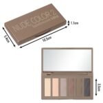 Nude Mini Eyeshadow Palette, 6 Colors Smoky Matte Taupe & Brown Neutral Eye Shadows, Highly Pigmented, Long-Lasting, Waterproof, Travel Size Makeup Palette with Mirror - Image 10