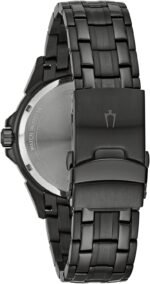 Bulova Men's Classic Dress 6-Hand Multi-Function Day/Date Quartz Watch, Black Patterned Dial, 43mm - Image 4