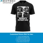 Custom Shirt for Men and Women, ADD Any 4 Images and Text, Customized Shirts, Design Your Own T-Shirt Black - Image 4