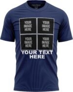 Custom Shirt for Men and Women, ADD Any 4 Images and Text, Customized Shirts, Design Your Own T-Shirt Black - Image 5