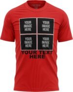 Custom Shirt for Men and Women, ADD Any 4 Images and Text, Customized Shirts, Design Your Own T-Shirt Black - Image 9