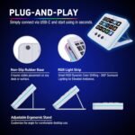 Macro Keypad, Stream Controller Deck Gaming Streaming Shortcut Keyboard, 18 Programmable Keys Customizable Visual AI Pad USB Soundboard for OBS, YouTube, Desk Office Setup, Laptop, PC, Mac - Image 5