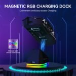 ATTACK SHARK X11 Lightweight Wireless Gaming Mouse with RGB Charging Dock,Tri-Mode-2.4G/USB-C Wired/BT,22K DPI,PAW3311 Optical Sensor,HUYU Switch, 5 programmable Buttons for PC/Mac(Black&Sticker) - Image 5