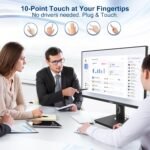 Touch Screen Monitor, Touchscreen Monitor 27'' QHD 2560x1440 100Hz, Touch Screen Monitors w/ 10-Point Touch, Built-in Speakers, Type C, VESA, Stylus Pen, Perfect for Bar, Gym, Business, Black - Image 3