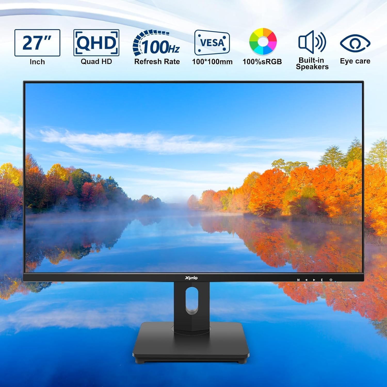 Touch Screen Monitor, Touchscreen Monitor 27'' QHD 2560x1440 100Hz, Touch Screen Monitors w/ 10-Point Touch, Built-in Speakers, Type C, VESA, Stylus Pen, Perfect for Bar, Gym, Business, Black - Image 4