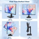 Touch Screen Monitor, Touchscreen Monitor 27'' QHD 2560x1440 100Hz, Touch Screen Monitors w/ 10-Point Touch, Built-in Speakers, Type C, VESA, Stylus Pen, Perfect for Bar, Gym, Business, Black - Image 6