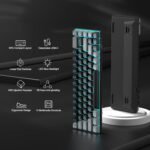 MageGee Portable 60% Mechanical Gaming Keyboard, MK-Box LED Backlit Compact 68 Keys Mini Wired Office Keyboard with Red Switch for Windows Laptop PC Mac - Black/Grey - Image 4