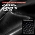 Gaming Chair,Computer Office Chair with Footrest,Massage Lumbar Support and Gel Pad,Ergonomic Reclining Adjustable Leather Gamer Chair with Headrest and Spring Cushion Black - Image 8