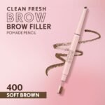 Covergirl Clean Fresh Brow Filler Pomade, 400 Soft Brown, Eyebrow Pencil, Ultra-Precise Tip, Creamy Formula, Highly Pigmented, Soft Matte Finish, Vegan Formula, 0.007oz - Image 3