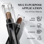 Neutral Eyeshadow Stick Makeup 6PCS Set, Brown Nude Metallic Shimmer Matte Cream Eye Shadow Palette Eyeliner Brightener Pencil Crayon, Halloween Makeup - BROWN CANYON - Image 6