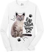 Custom T-Shirt for Men Women Add Your Text Image Photo Design Front Back Side Personalized Long Sleeve Shirt - Image 4