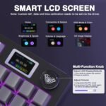 AULA S98 Pro Wireless Mechanical Keyboard with Screen & Knob,2.4GHz/USB-C/BT5.0 Hot Swappable Creamy Keyboard,Pre-lubed Linear Switches,Side Printed PBT Keycaps,RGB Backlit Gaming Keyboards - Image 4