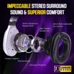 Wireless Gaming Headset with Noise Canceling Microphone for PS5, PC, PS4, 2.4G/Bluetooth Gaming Headphones with USB and Type-c Connector, Wired Mode for Controller Gamecube - Image 8